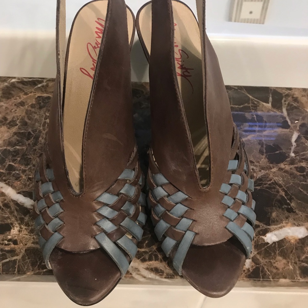 Miss Sixty Vintage brown and blue sandal VGUC